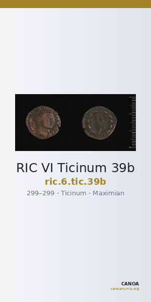 RIC VI Ticinum 39b — CANOA