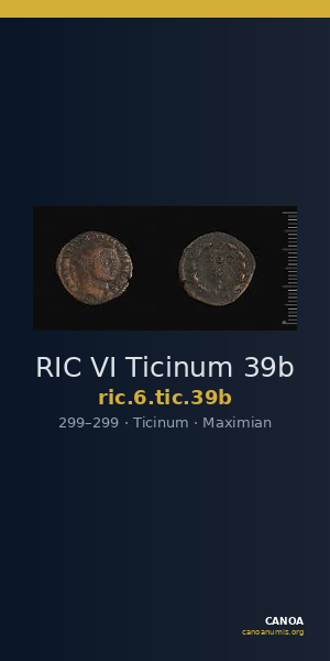RIC VI Ticinum 39b — CANOA