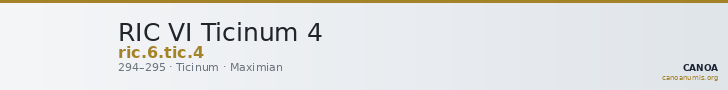 RIC VI Ticinum 4 — CANOA