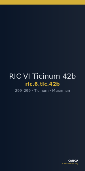 RIC VI Ticinum 42b — CANOA