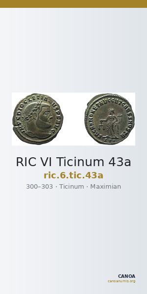 RIC VI Ticinum 43a — CANOA