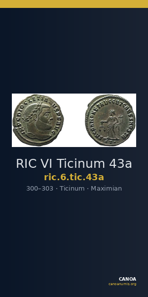 RIC VI Ticinum 43a — CANOA
