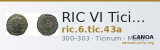 RIC VI Ticinum 43a — CANOA