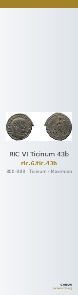 RIC VI Ticinum 43b — CANOA