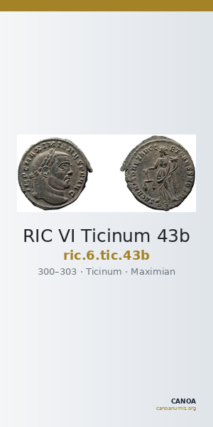 RIC VI Ticinum 43b — CANOA