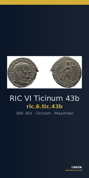 RIC VI Ticinum 43b — CANOA