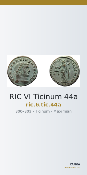 RIC VI Ticinum 44a — CANOA