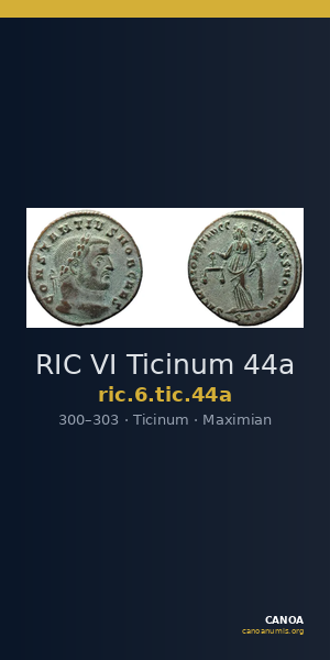 RIC VI Ticinum 44a — CANOA