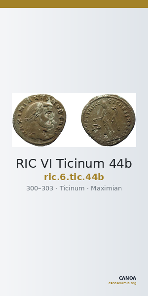 RIC VI Ticinum 44b — CANOA