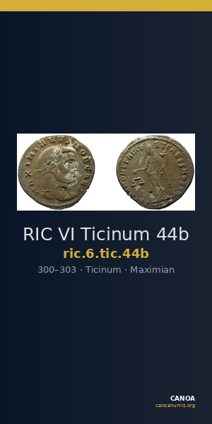 RIC VI Ticinum 44b — CANOA