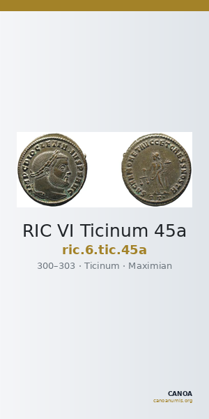 RIC VI Ticinum 45a — CANOA