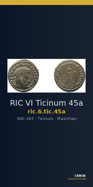 RIC VI Ticinum 45a — CANOA