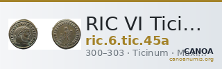 RIC VI Ticinum 45a — CANOA