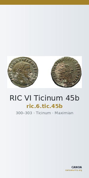 RIC VI Ticinum 45b — CANOA