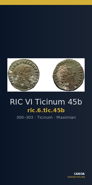 RIC VI Ticinum 45b — CANOA