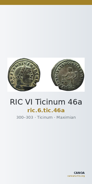 RIC VI Ticinum 46a — CANOA