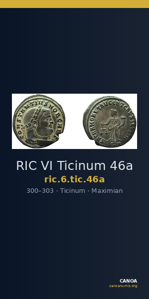 RIC VI Ticinum 46a — CANOA