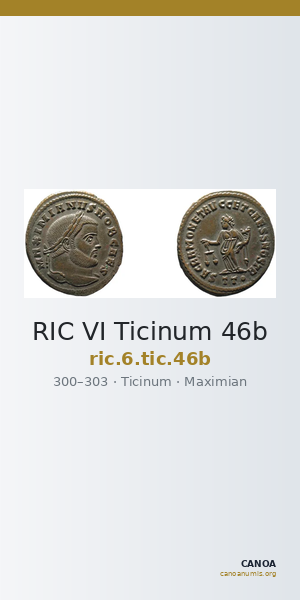 RIC VI Ticinum 46b — CANOA