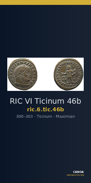 RIC VI Ticinum 46b — CANOA