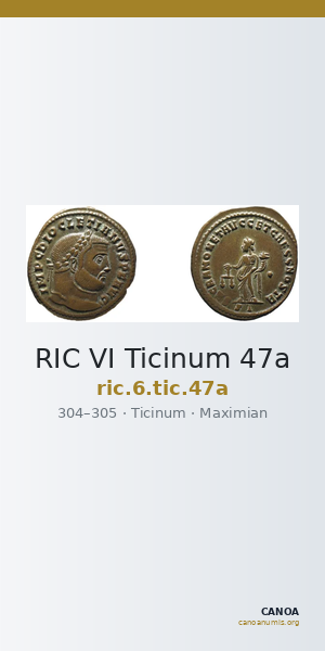 RIC VI Ticinum 47a — CANOA