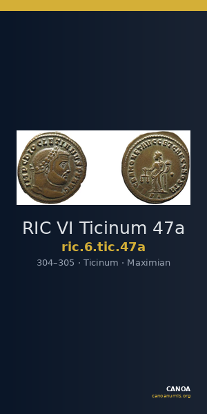 RIC VI Ticinum 47a — CANOA