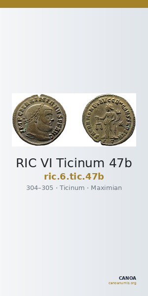 RIC VI Ticinum 47b — CANOA