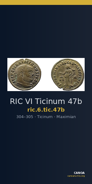 RIC VI Ticinum 47b — CANOA