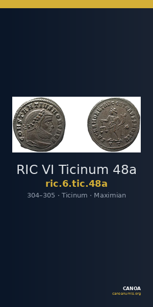 RIC VI Ticinum 48a — CANOA