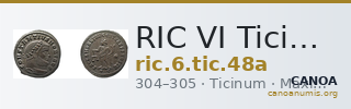 RIC VI Ticinum 48a — CANOA