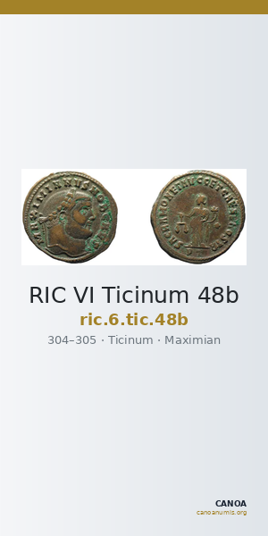 RIC VI Ticinum 48b — CANOA