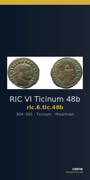RIC VI Ticinum 48b — CANOA