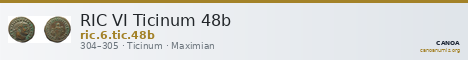 RIC VI Ticinum 48b — CANOA