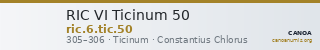 RIC VI Ticinum 50 — CANOA