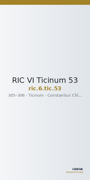 RIC VI Ticinum 53 — CANOA