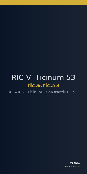 RIC VI Ticinum 53 — CANOA