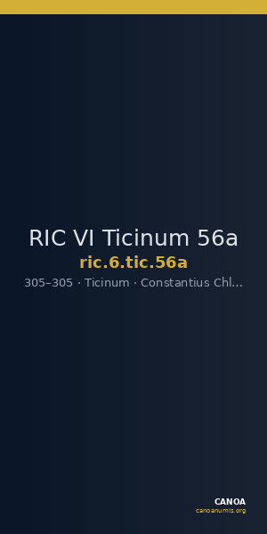 RIC VI Ticinum 56a — CANOA