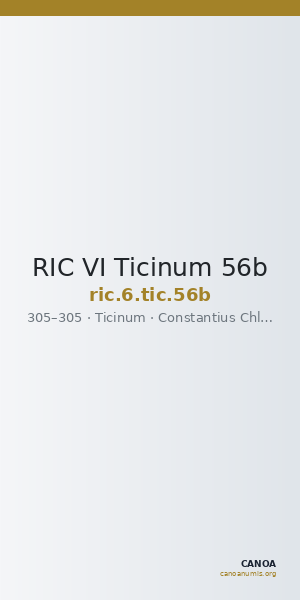 RIC VI Ticinum 56b — CANOA