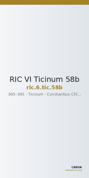 RIC VI Ticinum 58b — CANOA