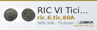 RIC VI Ticinum 60A — CANOA