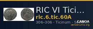 RIC VI Ticinum 60A — CANOA