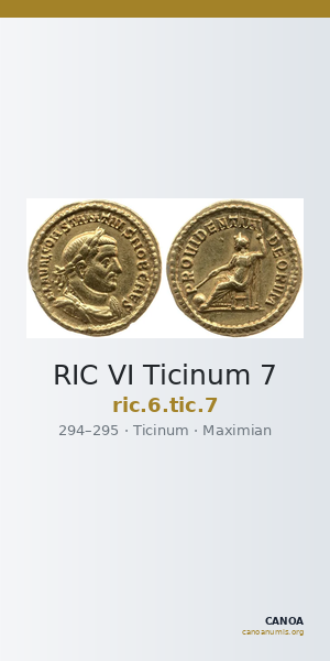 RIC VI Ticinum 7 — CANOA