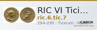 RIC VI Ticinum 7 — CANOA