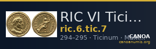 RIC VI Ticinum 7 — CANOA