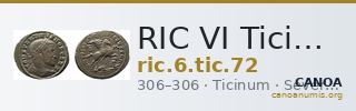 RIC VI Ticinum 72 — CANOA