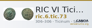RIC VI Ticinum 73 — CANOA