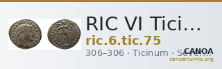 RIC VI Ticinum 75 — CANOA