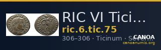 RIC VI Ticinum 75 — CANOA
