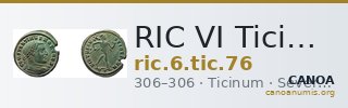 RIC VI Ticinum 76 — CANOA