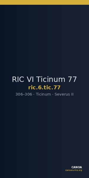 RIC VI Ticinum 77 — CANOA
