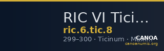 RIC VI Ticinum 8 — CANOA